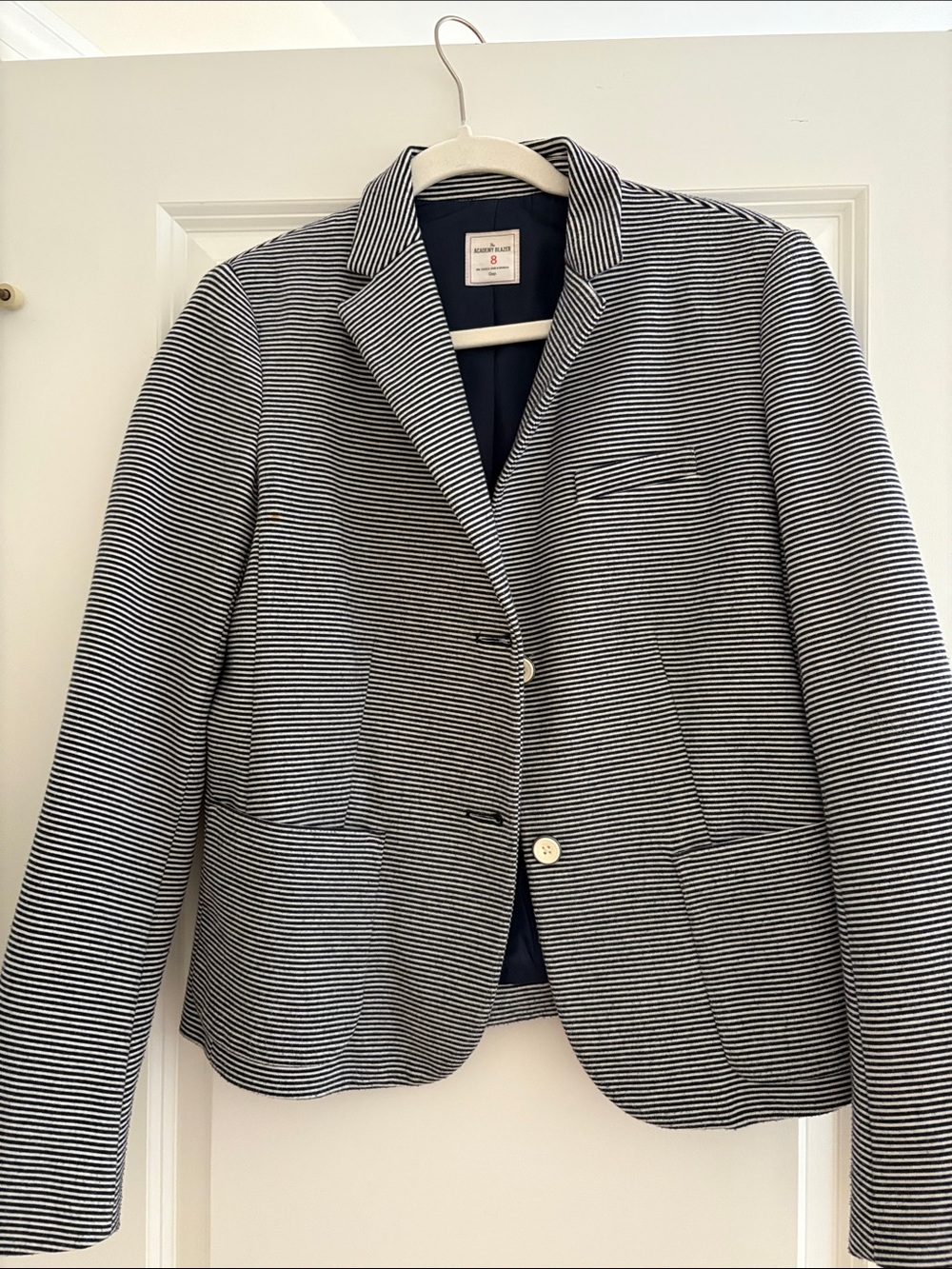 Gap Striped Navy and White Women's Blazer